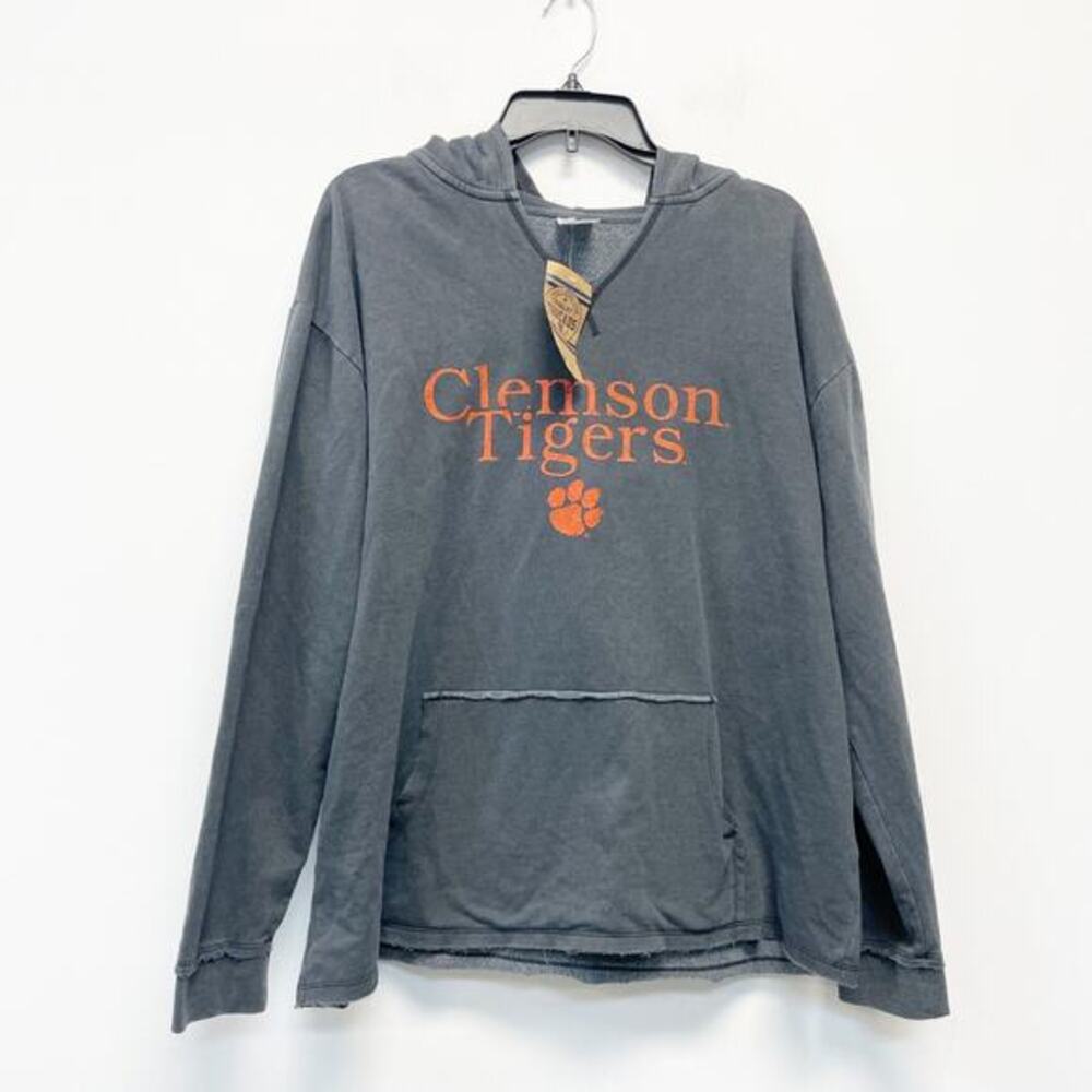 Rivalry Threads‎ Clemson Tigers Hooded Sweatshirt Fleece Gray Size L 12/14